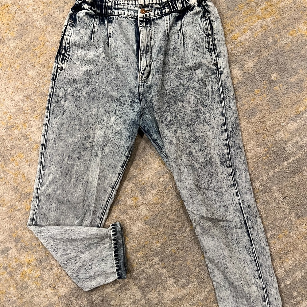 Acid washed paper bag synced waist Bohme jeans size 31